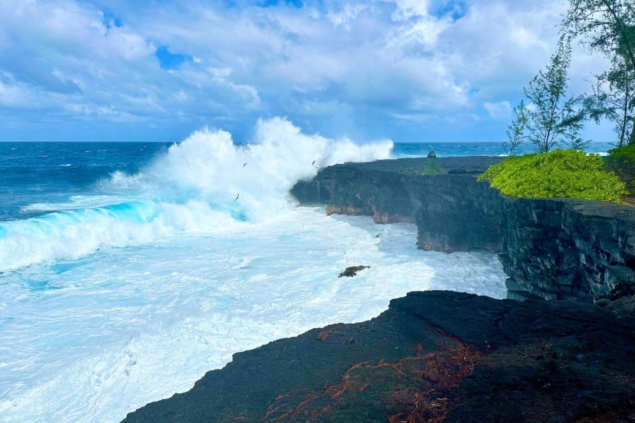 Direct Oceanfront, Big Island Home Keaau Exteriér fotografie