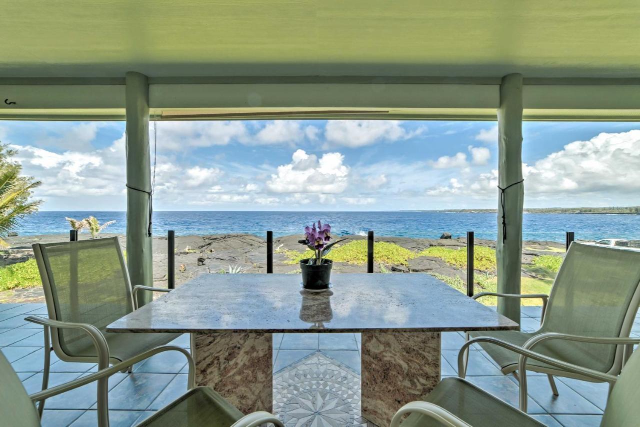 Direct Oceanfront, Big Island Home Keaau Exteriér fotografie