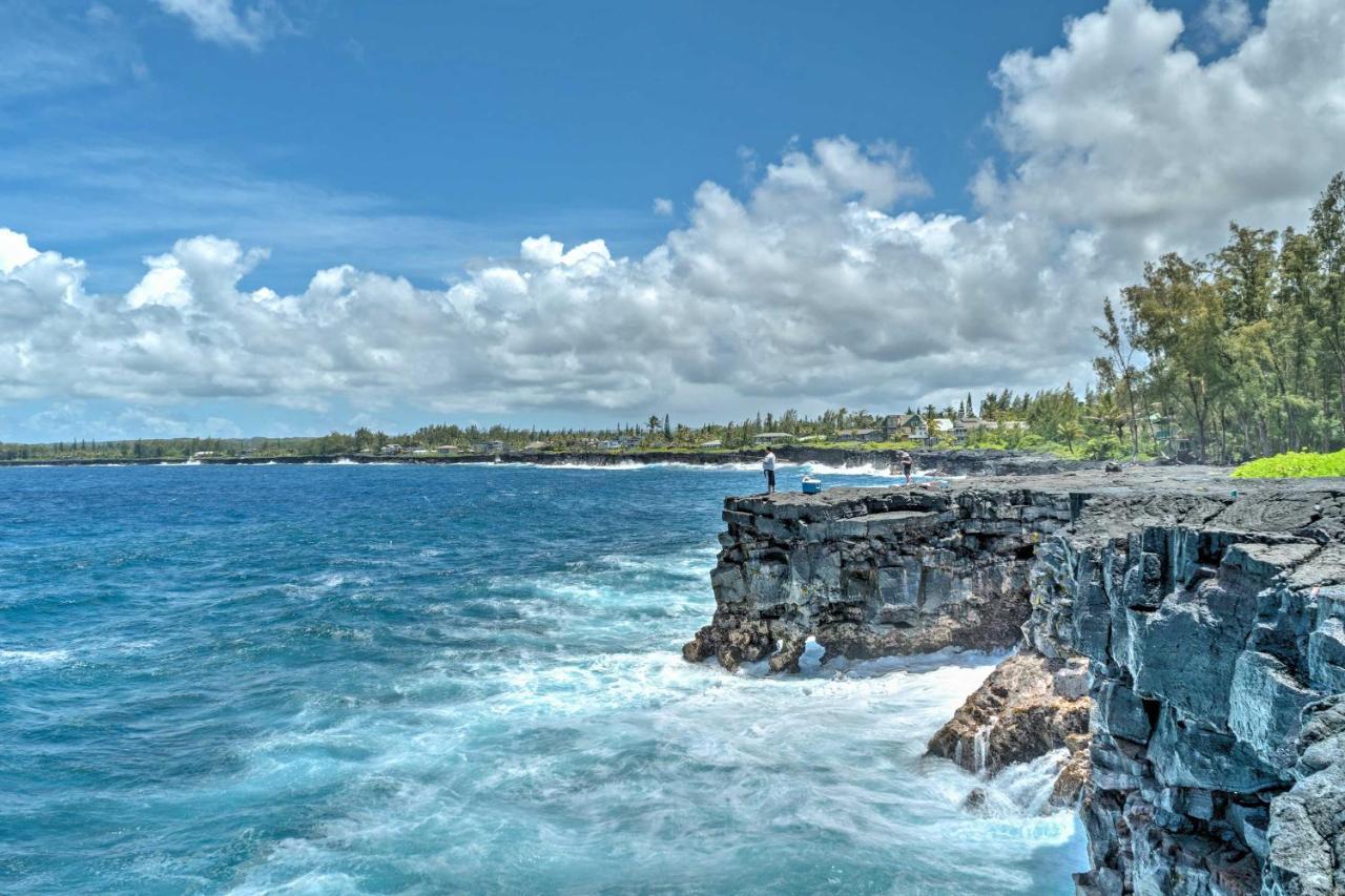 Direct Oceanfront, Big Island Home Keaau Exteriér fotografie